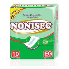 NONISEC PAÑAL P/ADULTO x10u XG C/GEL