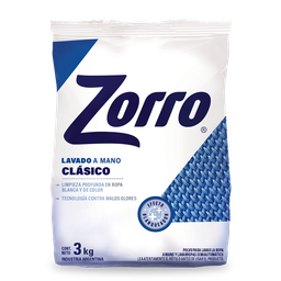 ZORRO JAB POLVO x3KG LAV MANO CLASICO