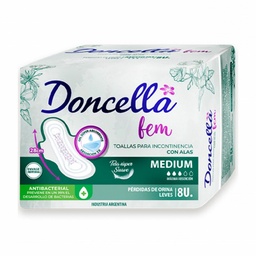 DONCELLA TOALLA INCONT x8u MEDIUM