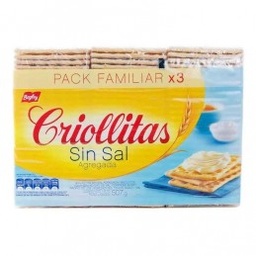 CRIOLLITAS GALLETA 3x169g S/SAL