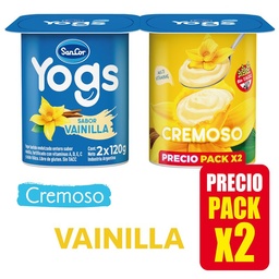 SANCOR YOGUR CREM 2x120g VAINILLA
