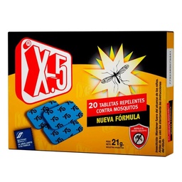 X5 TABLETAS REPEL MOSQUITOS x20u