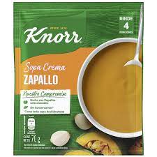KNORR SOPA CREMA x70g ZAPALLO